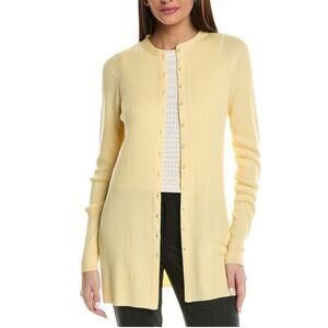 Lafayette 148 New York Ribbed Silk-Blend Cardigan - size Small
